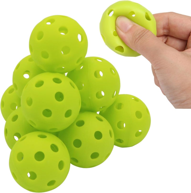 Avesfer 12/20/40 Pack Plastic Golf Balls Soft [Anti-Crack] 42mm Training Golf Balls for Swing Practice Golf Balls for Backyard Limited Flight Airflow Hollow at Home Use Indoor Green - Image 1